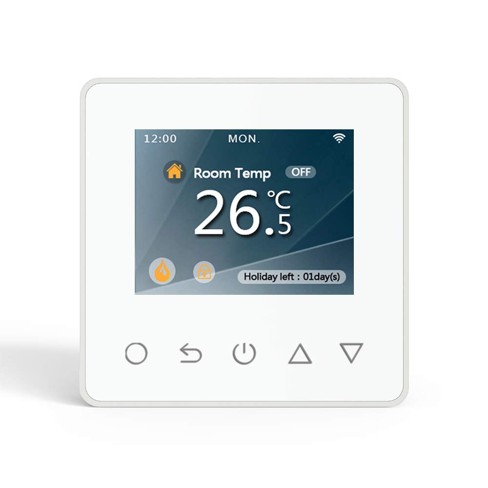 WLAN-Thermostat ThermoLife ET81W mit Farbdisplay - Weiss - Digitales Raumthermostat programmierbar m