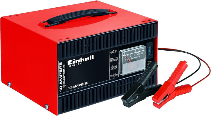 Einhell Batterie-Ladegerät CC-BC 10 E (12 V, f. Batterien von 5-200 Ah, Ladeelektronik, Stahlblechge