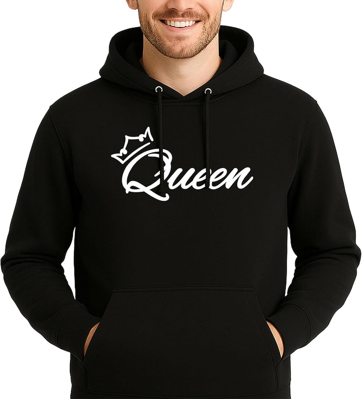 huuraa Unisex Hoodie Queen Krone Pullover Vegan Grösse S-3XL mit Motiv Hochzeits Geschenk Idee für F