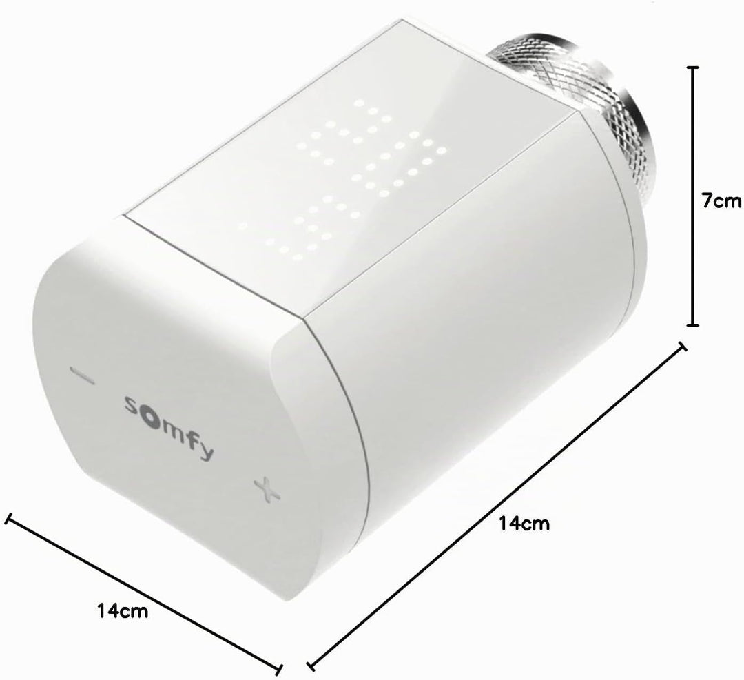 Somfy 1870508 - Heizkörper-Thermostat io | Zur automatischen Regelung der Temperatur von Warmwasserh