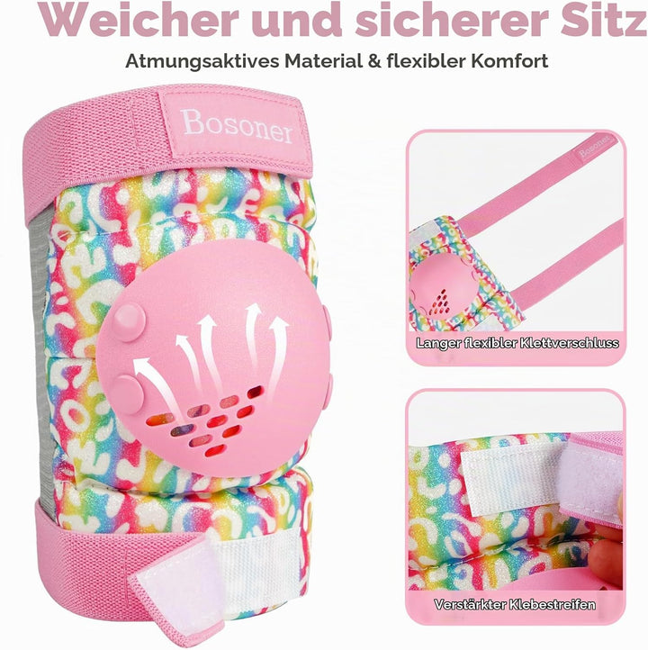 BOSONER Knieschoner Kinder Schoner Inliner: Protektoren Knieschützer Kinder Knie und Ellenbogenschüt
