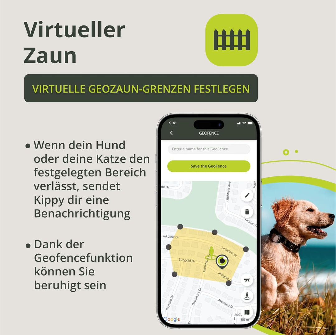 Kippy – GPS Tracker Halsband Evo für Hunde und Katzen – Gesundheits- und Aktivitäts-Tracker – GPS Tr