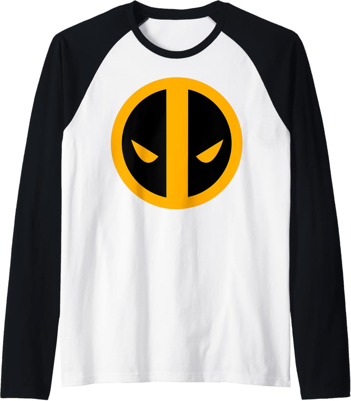 Marvel Deadpool Orange Circle Logo Raglan