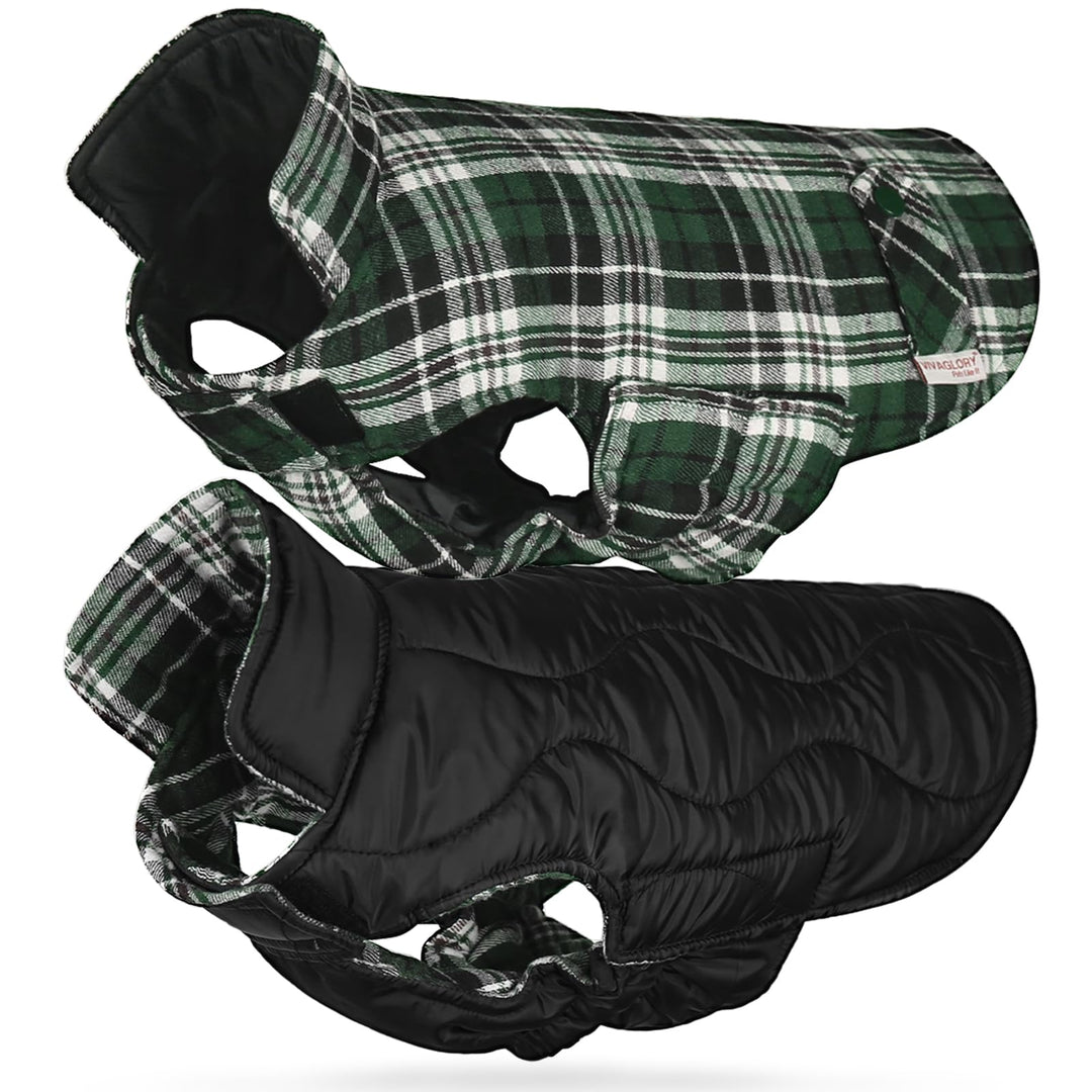 VIVAGLORY Softjoy Hundemantel, Wintermantel mit Bauchschutz, Hundejacke für Winter & Weihnachten, Wa