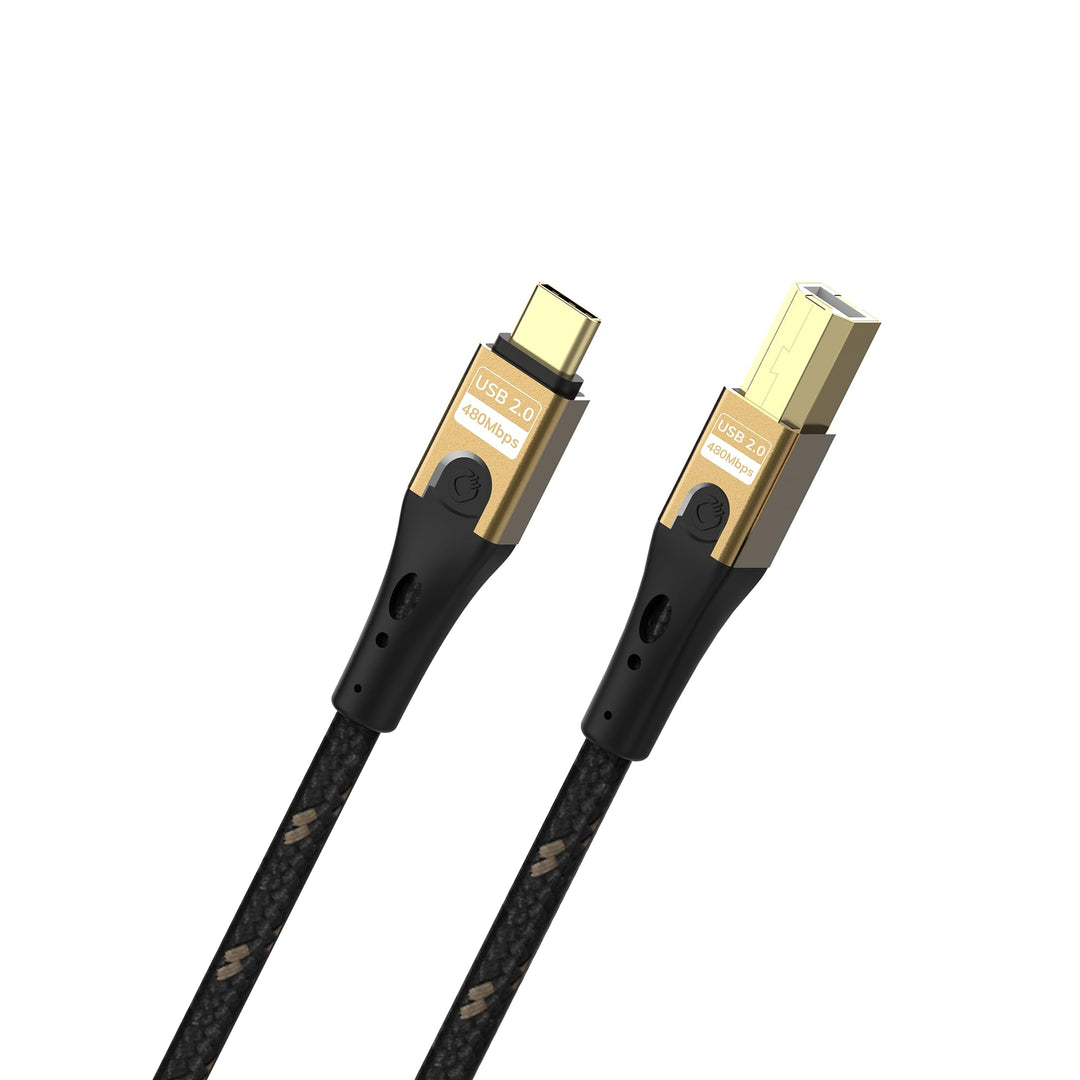 OEHLBACH USB Primus CB - USB Typ C auf Typ B Kabel - 480 Mbps Datenrate, hochwertiger Gewebemantel,