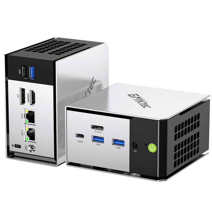 GMKtec Mini PC Ryzen 5 PRO 6650H (Besiege 7430U, 6C/12T 4,50 GHz), Dual 2.5GbE LAN, 16GB LPDDR5 RAM+