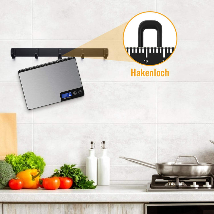 15kg Digitale Küchenwaage mit Lineal, Diyife Professionelle Digital Electronische Waage, Haushaltswa