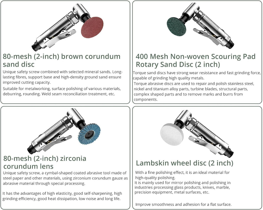 EYPINS Druckluftschleifer Set, Druckluft Winkelschleifer Stabschleifer Gesenkschleifer 90° Winkel Sc