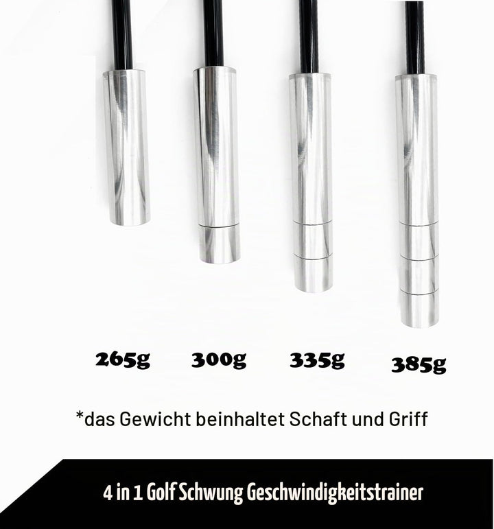 4 in 1 Einstellbare Schlägergewichte Golf Swing Speed Trainer, Overspeed Golf Speed Stick, Golf Trai