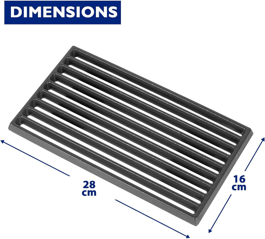 Gussrost Ofenrost Gusseisen Kaminrost 16 X 28 cm - Feuerrost für Kamin Aus Massivem Gusseisen