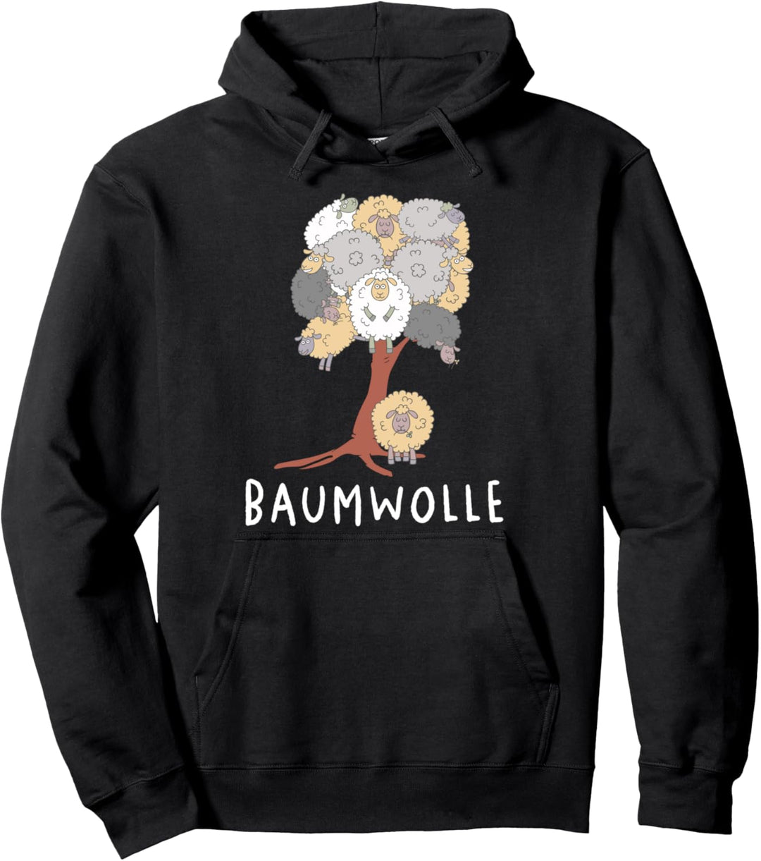 Baumwolle Schafe Schaf Wortspiel Stricken Wolle Pullover Hoodie