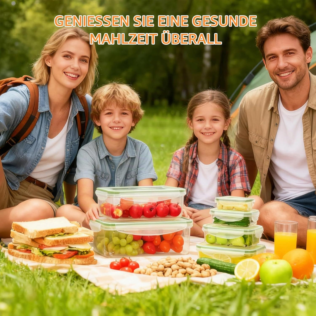 AiQInu Frischhaltedosen Mit Deckel 7PCS, BPA-Frei PP(3.8L+2.5L+1.5L+1L+0.5L+0.24L+0.12L) Plastik Vor