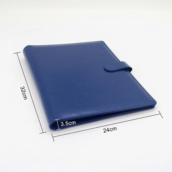 Schreibmappe 2 Ringbuch A4 Konferenzmappe Magnetischer Verschluss Wasserdicht Organizer Mappe Dokume