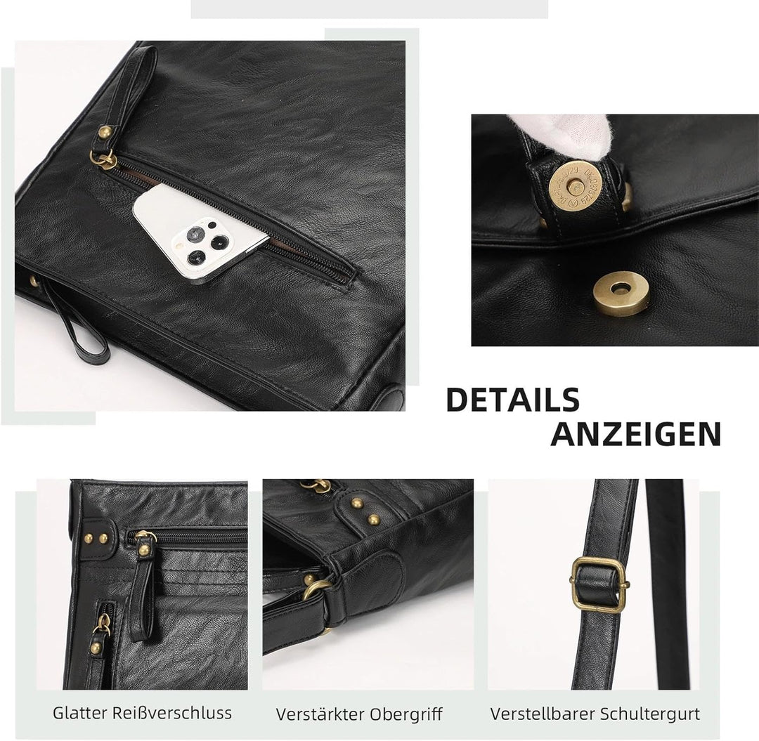 KL928 Tasche Damen Umhängetasche kleine Handtaschen Schultertasche Damentasche Damenhandtasche mitte