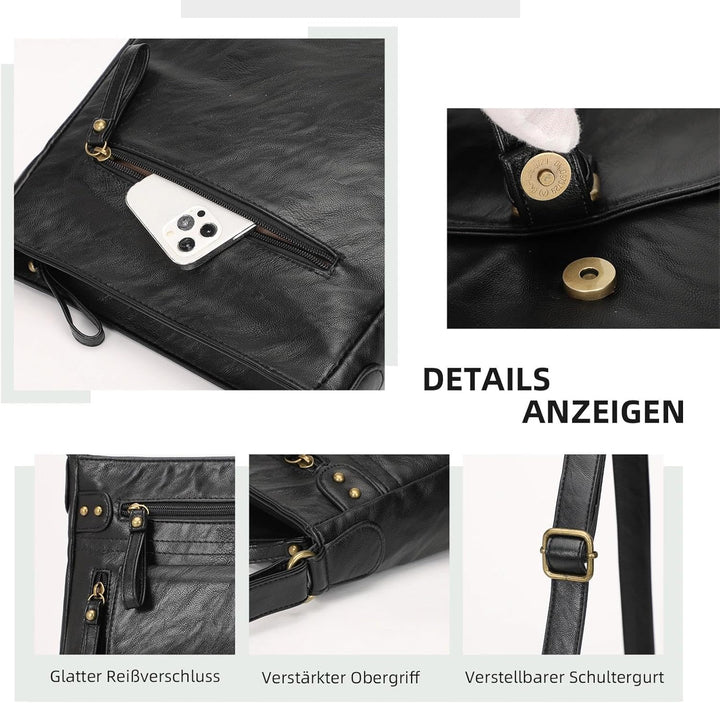 KL928 Tasche Damen Umhängetasche kleine Handtaschen Schultertasche Damentasche Damenhandtasche mitte