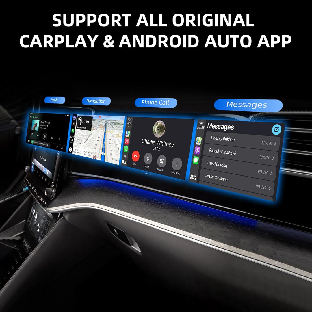 Kabelloser CarPlay und Android Auto Adapter für Autos mit Wired CarPlay, USB C/A Plug and Play CarPl
