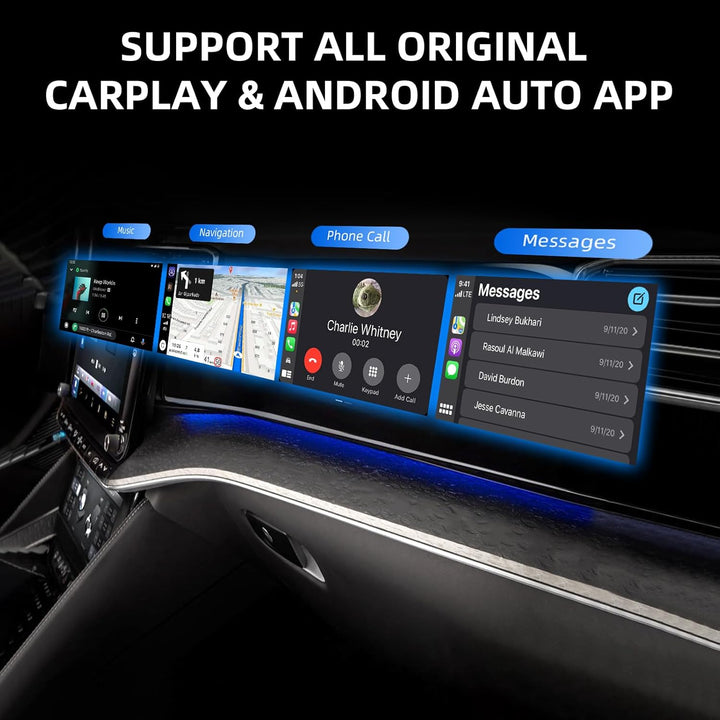 Kabelloser CarPlay und Android Auto Adapter für Autos mit Wired CarPlay, USB C/A Plug and Play CarPl
