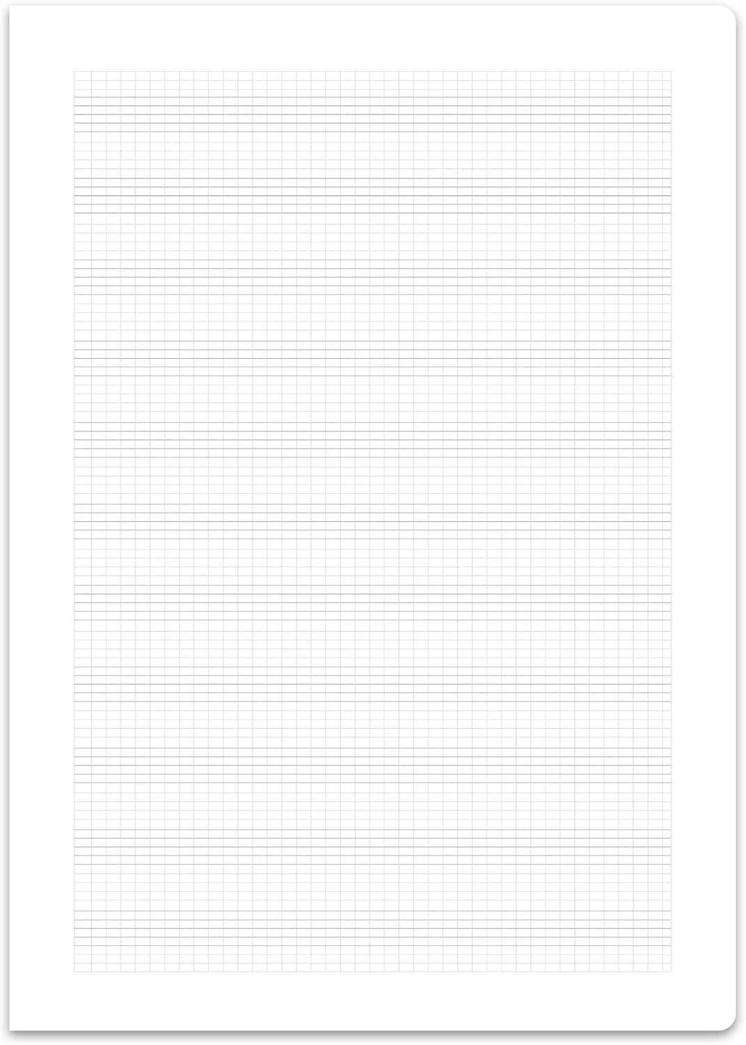 Staufen premio Notenheft - 5 Musikhefte je 8 Blatt, Lin NH, DIN AA, 90 g/m², 12 Notensysteme und Hil