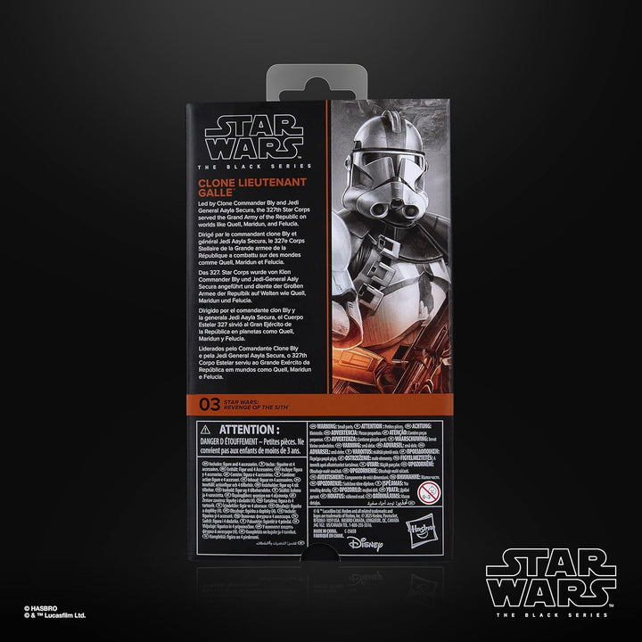 Star Wars The Black Series Klon Lieutenant Galle, Rache der Sith Premium Action-Figur zum Sammeln (1