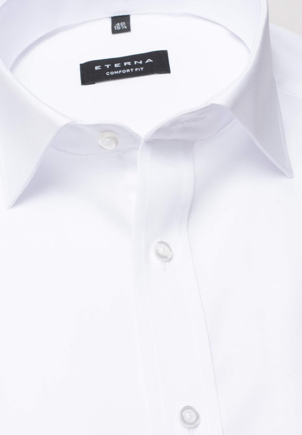 ETERNA Male Strukturhemd Comfort FIT 41 41 Weiss, 41 41 Weiss