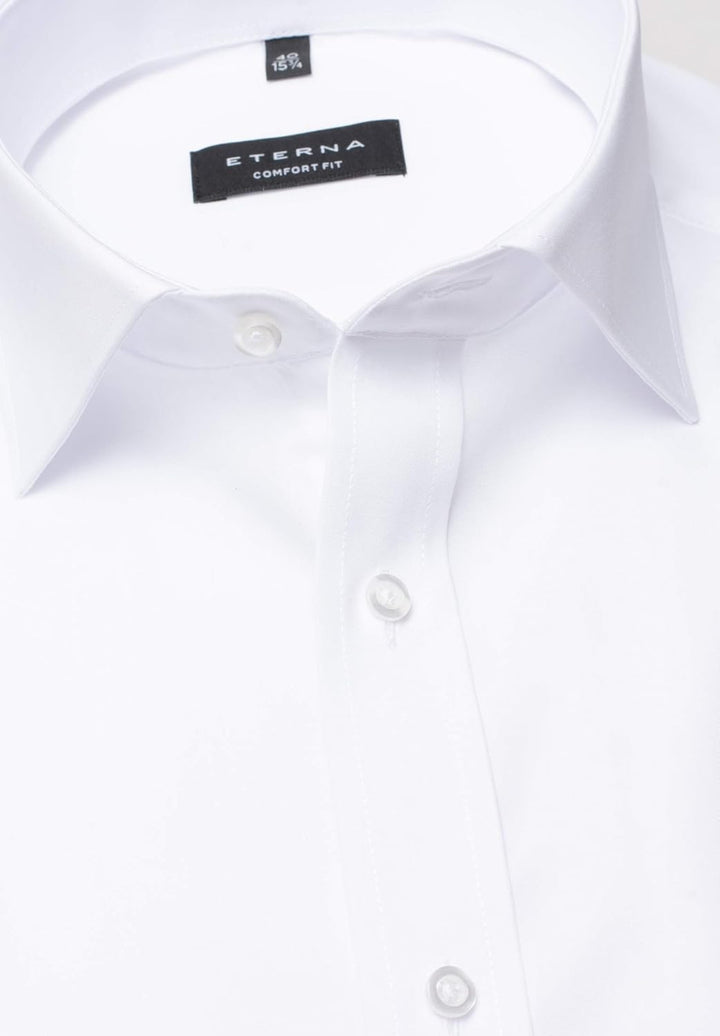 ETERNA Male Strukturhemd Comfort FIT 41 41 Weiss, 41 41 Weiss