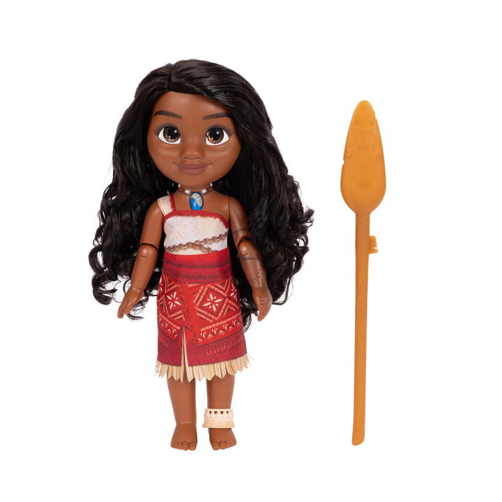 Disney Vaiana 2 Sängerin Vaiana 35 cm Puppe mit Ruder, Offiziell Jakks Pacific, Beinhaltet EIN leuch