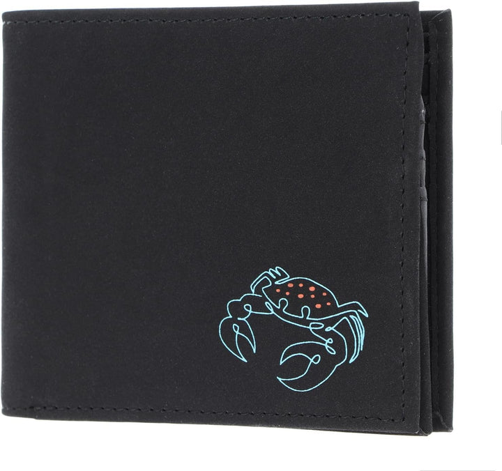 Oxmox Geldbörse New Cryptan RFID Protect Querscheinbörse Crab Print Cyan Black, Crab Print Cyan Blac