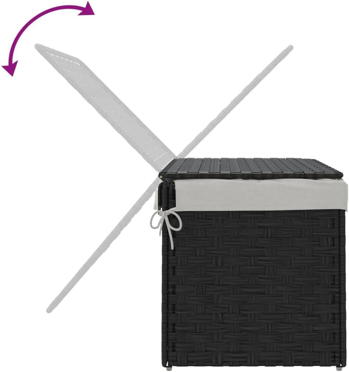 vidaXL Wäschekorb, Wäschesammler mit Innentasche Deckel, Klappbar Wäschebox Wäschesack, Wäschetruhe