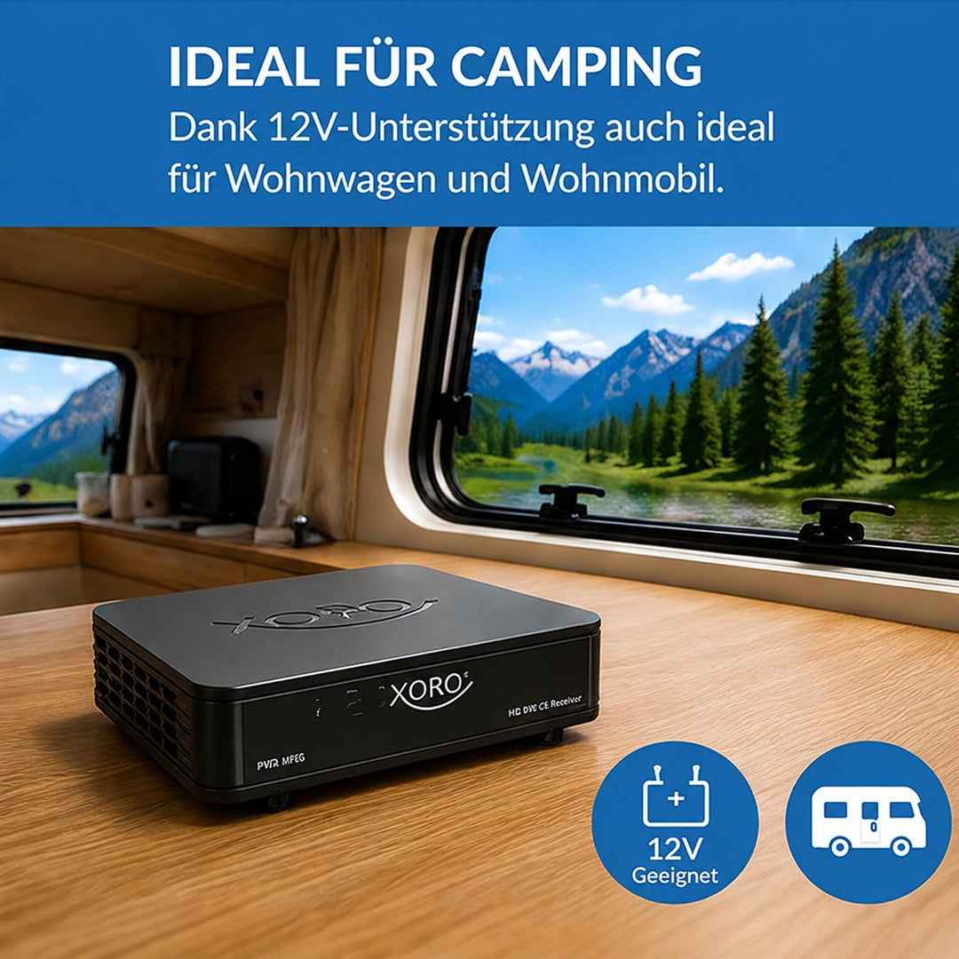 Xoro HRS 8655 HD‐Receiver für digitales Satellitenfernsehen (DVB‐S2), Schwarz