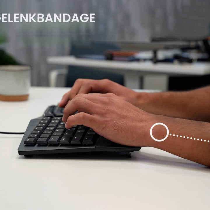 Perixx PERIBOARD335BL Kabelgebundene ergonomische mechanische kompakte Tastatur – Flache Blaue Klick