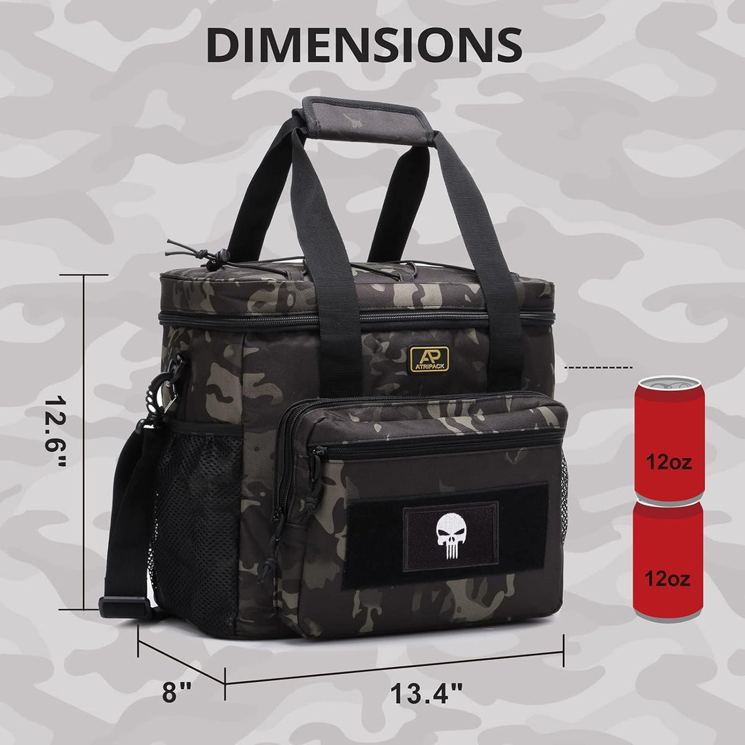 Taktische Lunch-Tasche für Männer, Isolierte und Auslaufsichere Lunchbox mit MOLLE-System, Grosse Kü