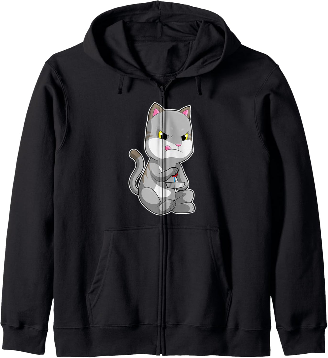 Katze Gamer Joystick Kapuzenjacke
