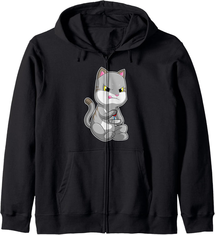 Katze Gamer Joystick Kapuzenjacke