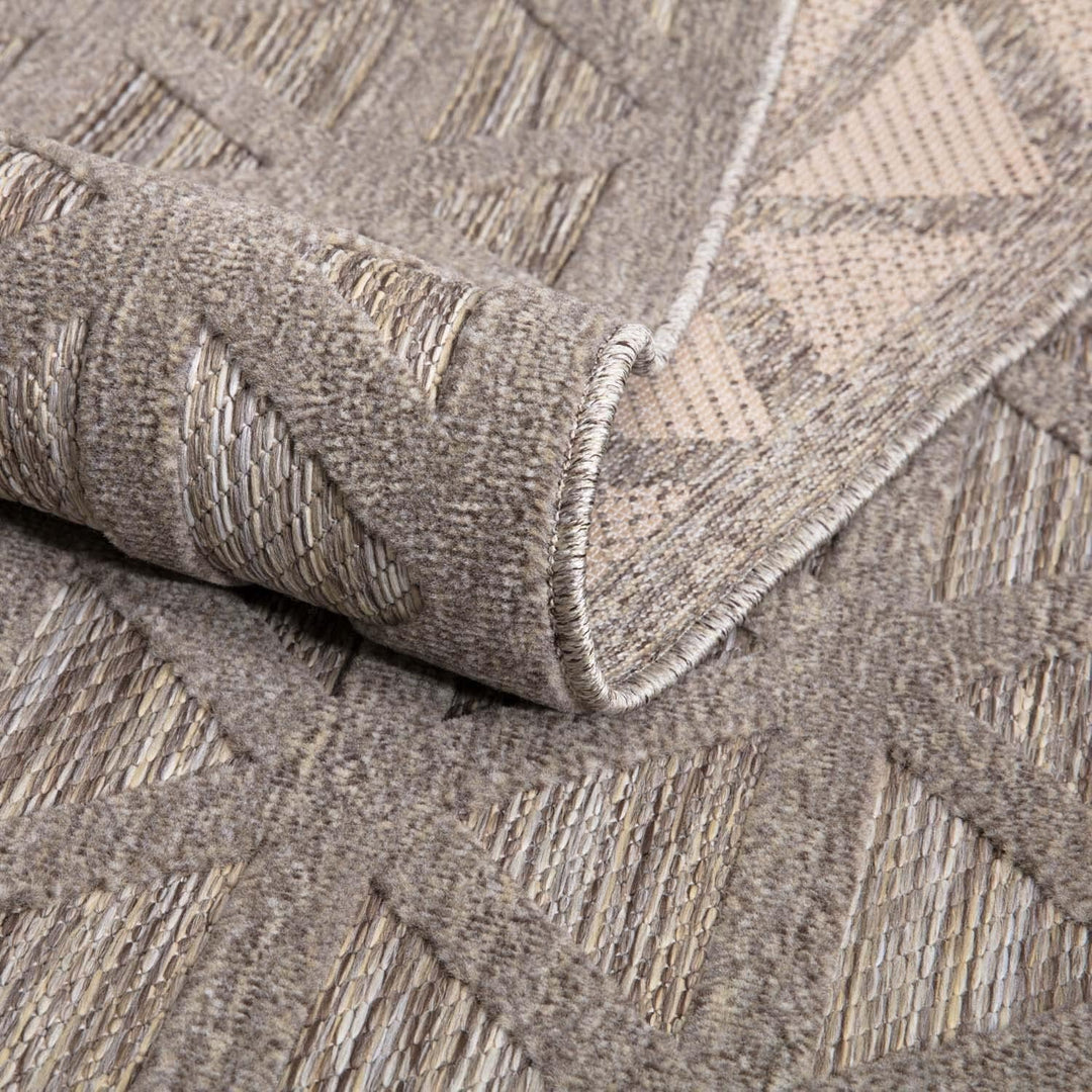 carpet city In-& Outdoor Teppich - Rund 160 cm - für Innen-& Aussenbereich - Wetterfest Balkon-Teppi