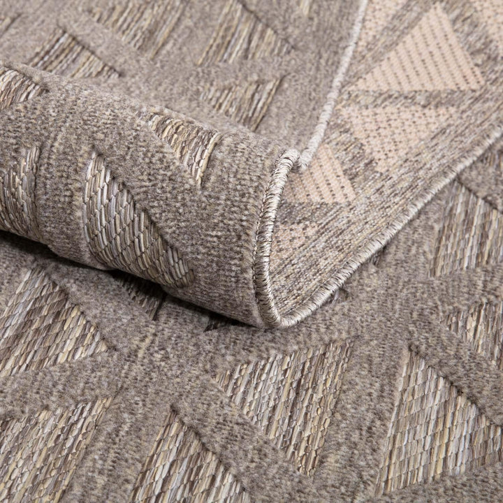 carpet city In-& Outdoor Teppich - Rund 160 cm - für Innen-& Aussenbereich - Wetterfest Balkon-Teppi