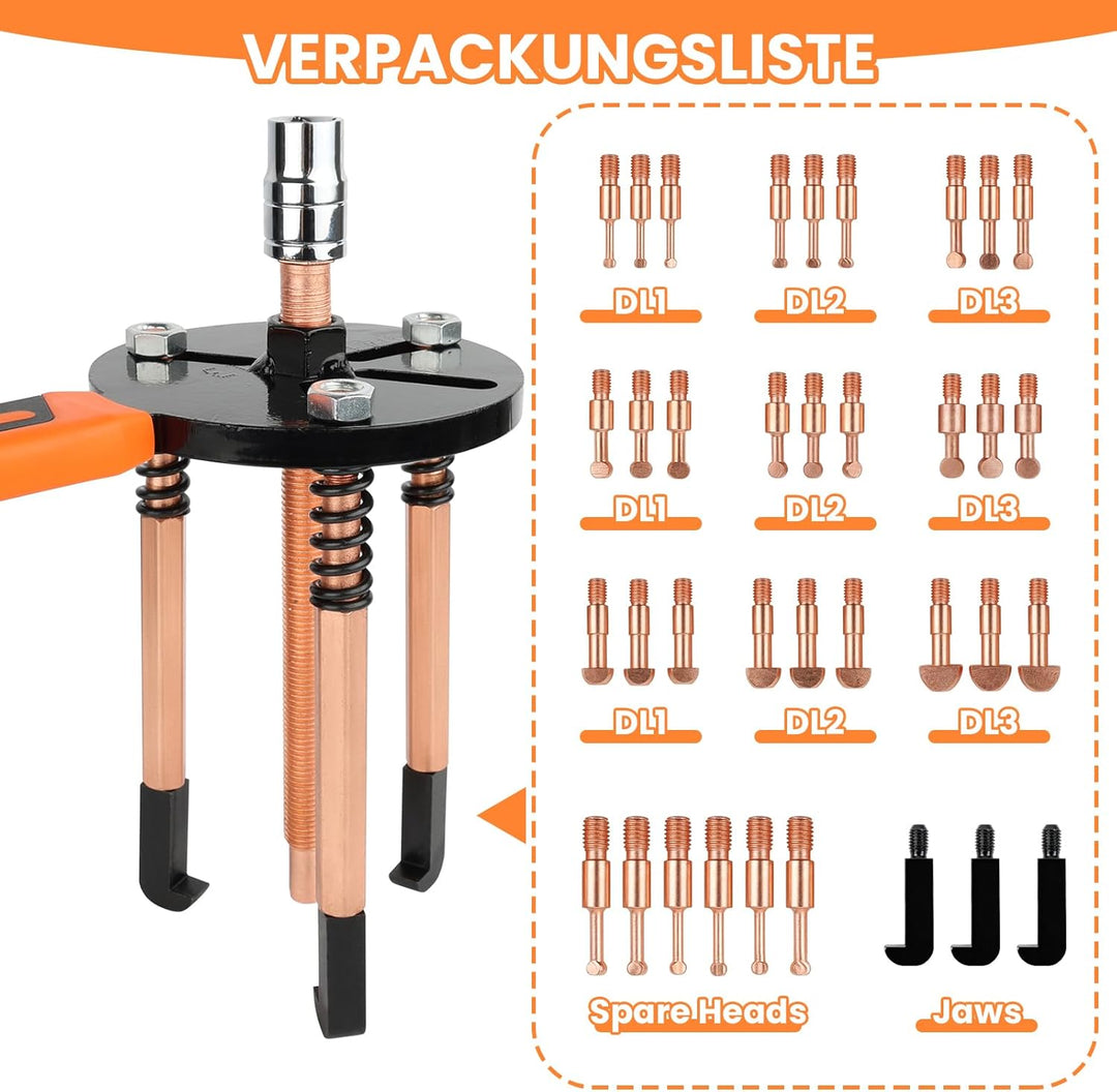 55-IN-1 Lagerabzieher Set, Universal Innenlager Abzieher, Radlager Werkzeug, Inneres äusseres Lagert