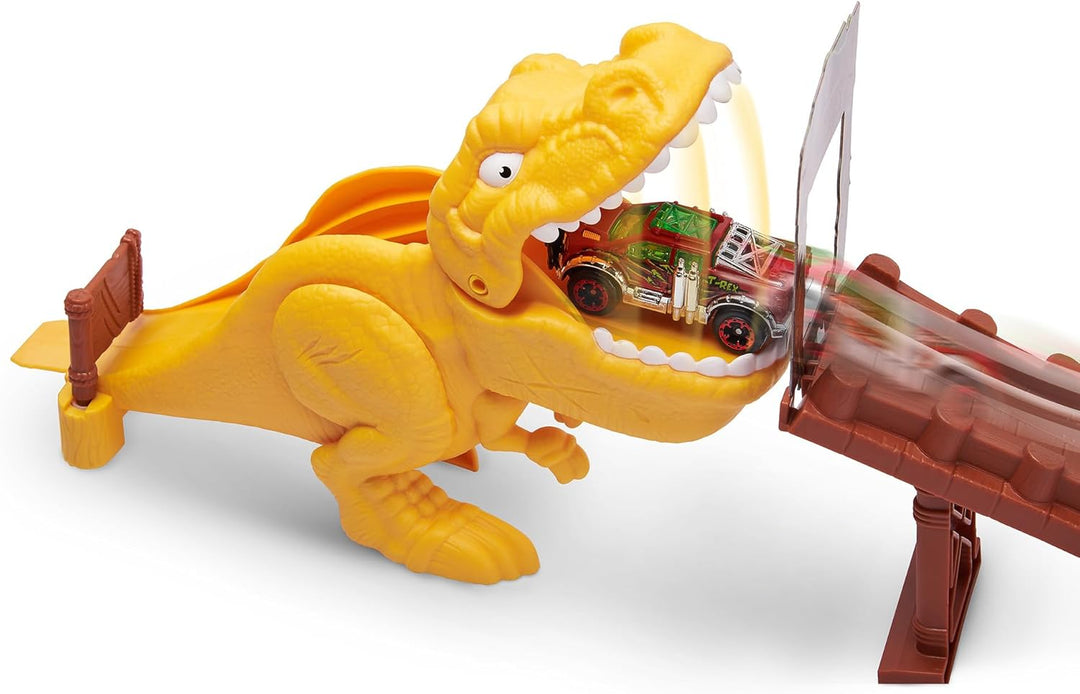 ZURU - Metal Machines – T-Rex – Doppelstrecke mit Mini-Rennwagen – Spiel Auto Kinder – 6702
