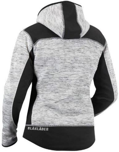 Blakläder Damen Strickjacke mit Softshell-Verstärkungen, 1 Stück, Grösse: XL, grau melange/schwarz,