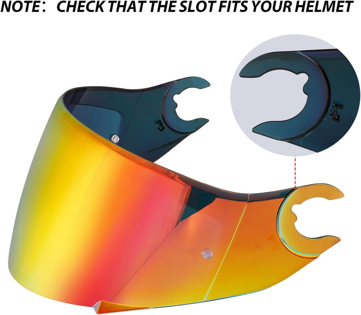 Helmvisier für D Skwal D-Skwal 2 Spartan,Motorradhelm Visier,Motorrad Windschutz Helm Objektiv Visie
