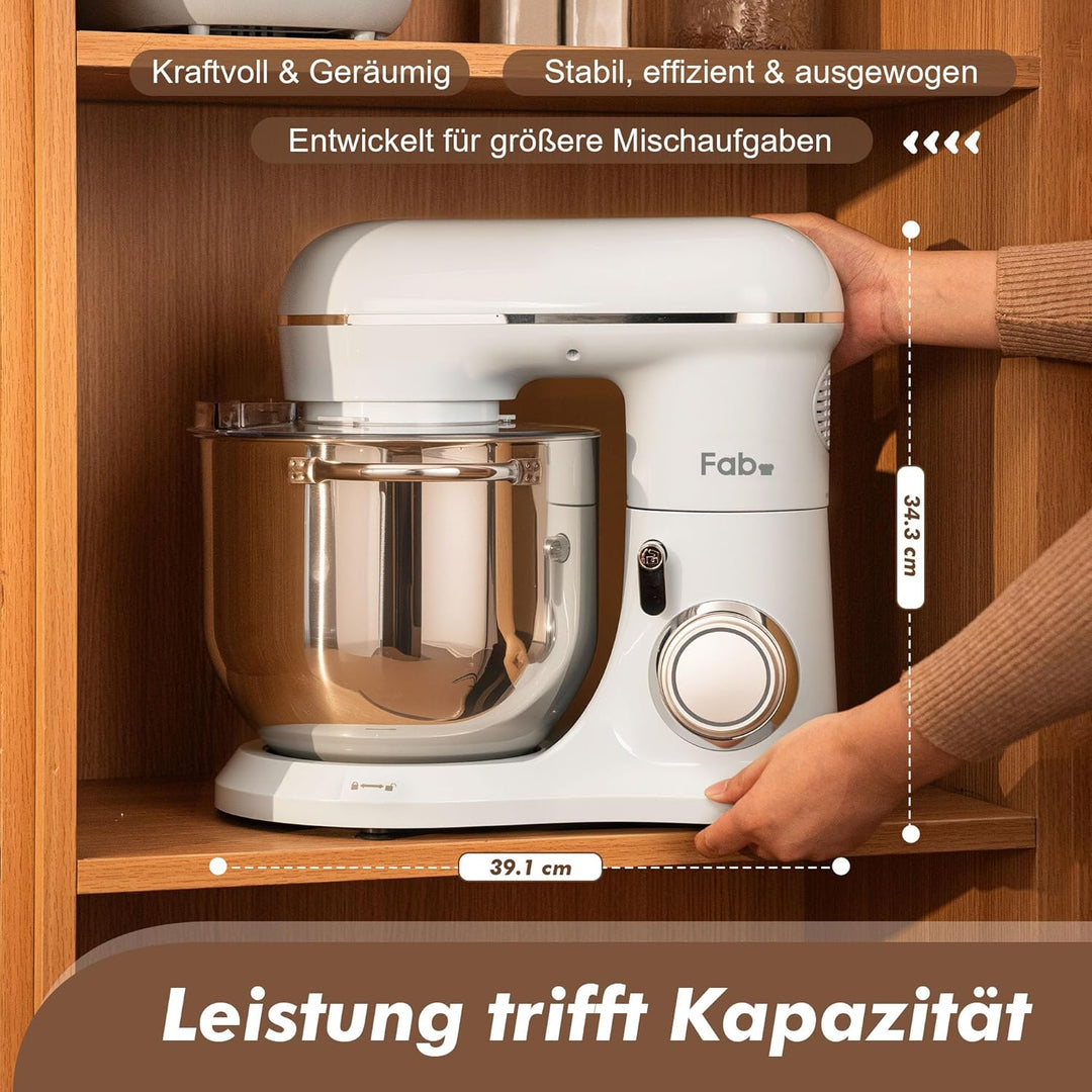 Fab-Serie 8L Küchenmaschine von Kitchen in the box, leistungsstarke Rührmaschine bis zu 2000W, ideal
