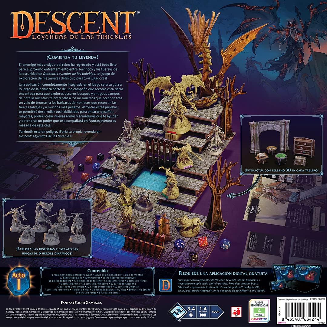 ASMODEE Fantasy Flight Games Descent: Legenden der Tinieblas, Brettspiel in Spanien