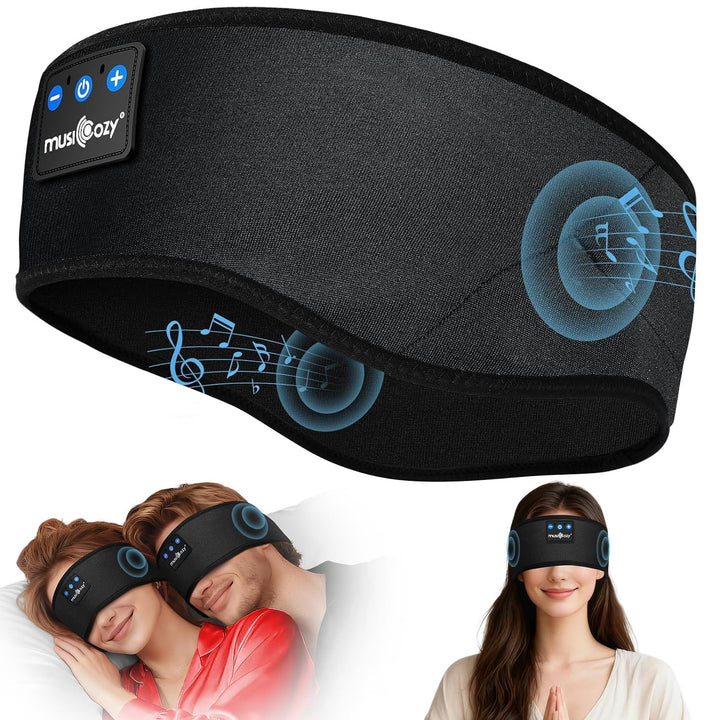 MUSICOZY Schlafkopfhörer Bluetooth 5.4, Bequem &amp; Ultraleicht Stirnband kopfhörer zum Schlafen mit Hi