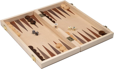 Philos 2509 - Schach-Backgammon-Dame-Set, Feld 40 mm, Königshöhe 76 mm