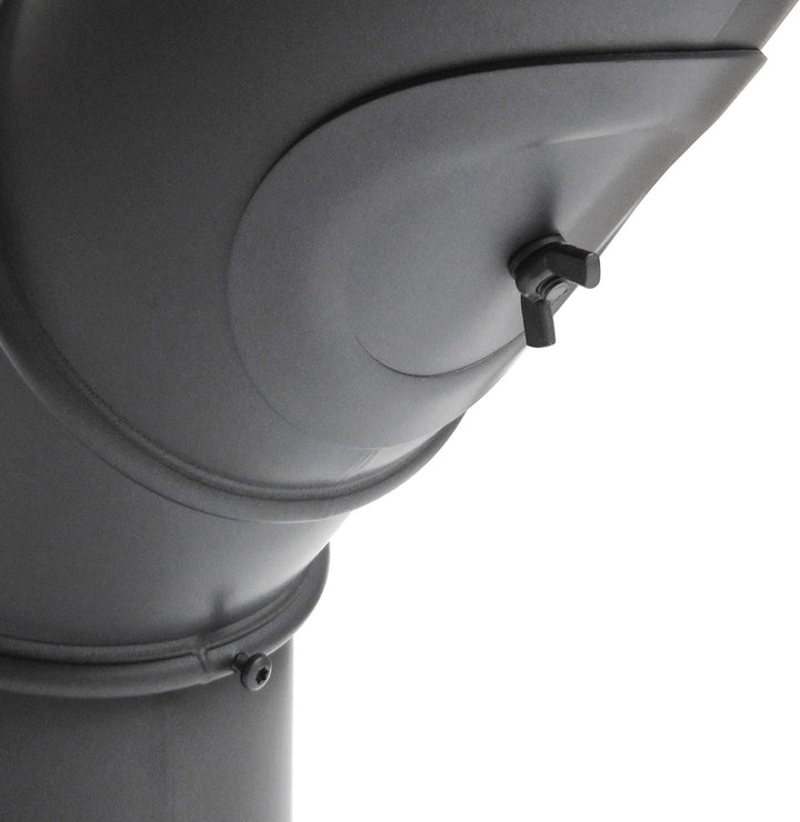 raik Rauchrohrbogen/Ofenrohrbogen Multibogen mit Tür 4-teilig 0-90° drehbar 130 mm Durchmesser 2 mm