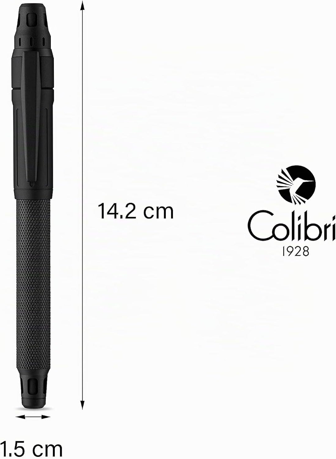 Colibri – Ascari Füllfederhalter Schwarz in hochwertiger Geschenkbox – edler Füller mit mittelgrosse