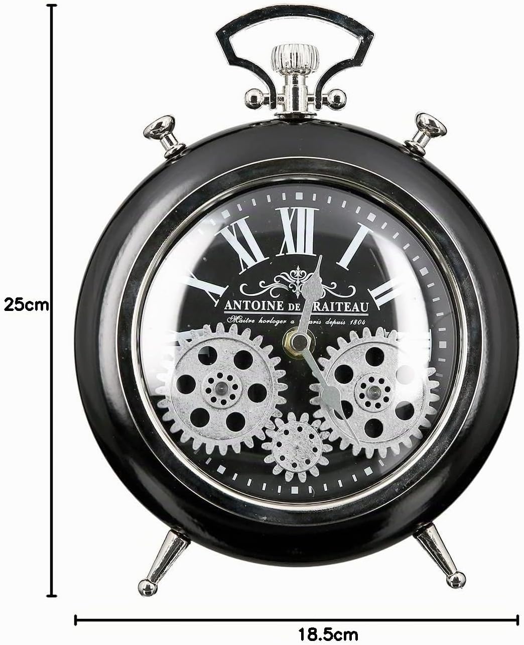 Casablanca - Uhr, Wecker - Transmission - Metall - schwarz/Silber - Höhe 25 cm