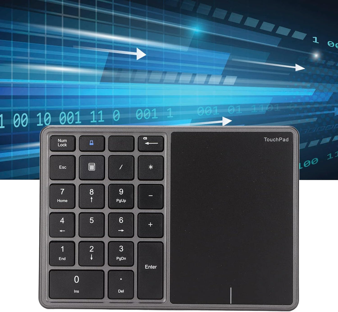 Nummernblock Touchpad, 2,4 G Wireless 5.0 Dual Mode, für Android OS X, 22 Tasten Tragbarer -Nummernb