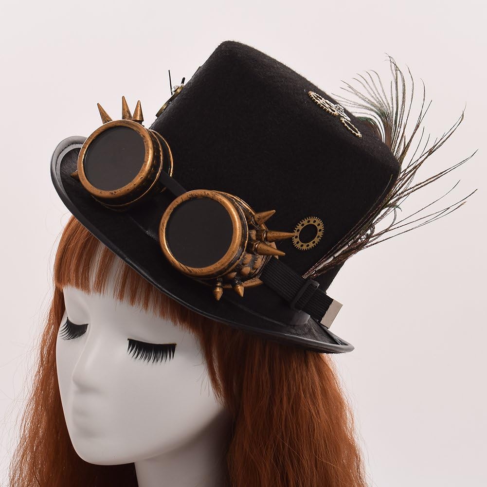 BLESSUME Steampunk Hut Unisex Fancy Dress (Farbe A, M) M Farbe A, M Farbe A