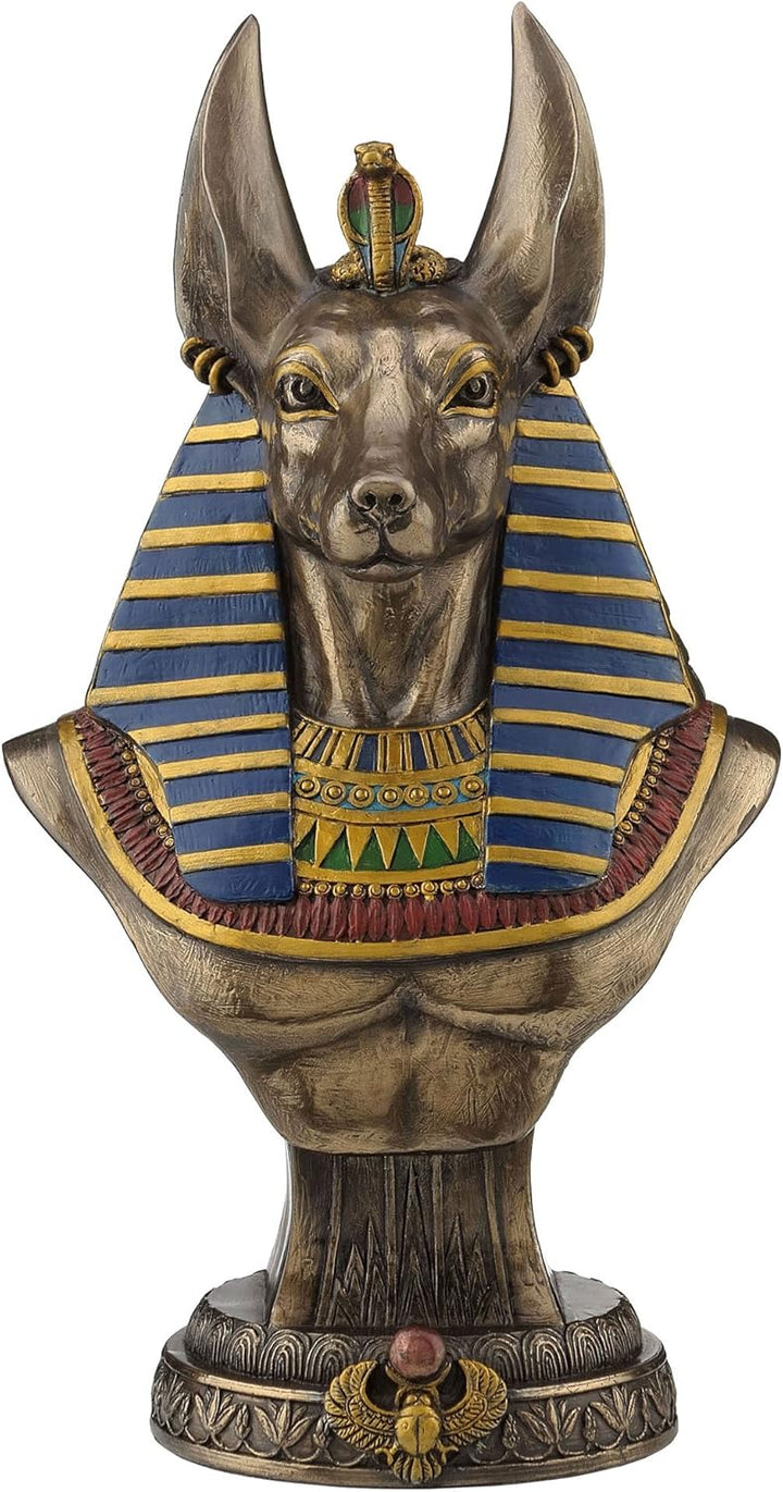 Antike Ägyptische Jackal Gott Anubis Bronze Finish Büste Statue