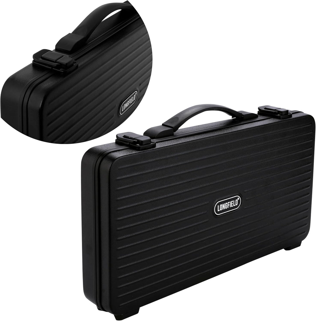 Engelhart - 320951 – Poker-Set – Koffer aus schwarzem Metall – 300 Chips 14 g nummeriert (1 bis 500)